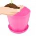 Plastic Table Decoration Plant Container Planter Holder Flower Pot Tray Pink   